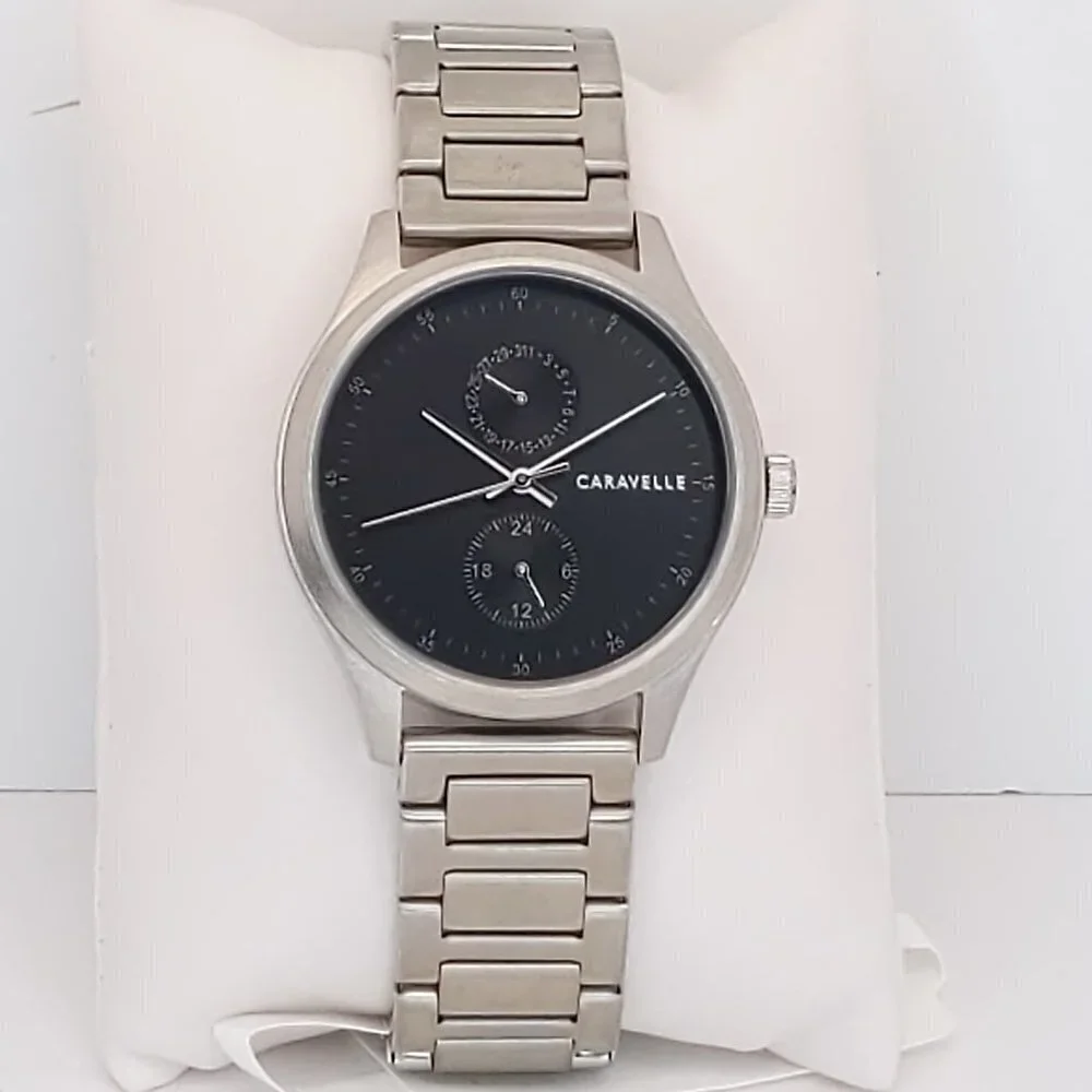 Caravelle Men's Min Max Casual Watch By Bulova Date Indicator 24-Hr Dial 41mm - Picture 3 of 11